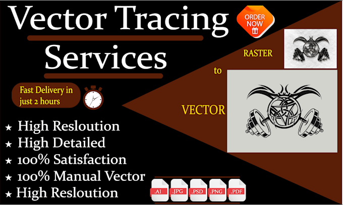 do vector tracing, logo cleanup, redraw or recreate for you