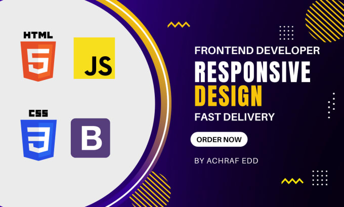 Be your frontend web developer using html, css javascript by Achrafedd ...