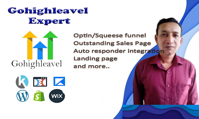 Build your sales funnel in gohighlevel or go high level landing page by