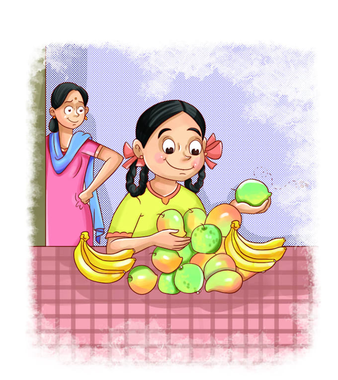 create custom children book illustrations in a cute style