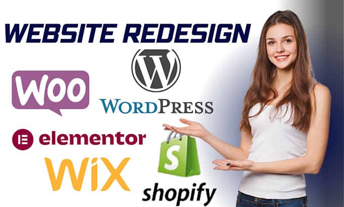 customize redesign wordpress website woocommerce, wix site