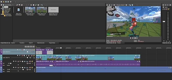 edit a minecraft montage for you