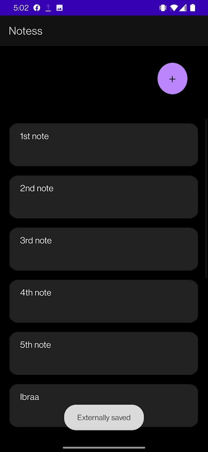 notes app in android studio