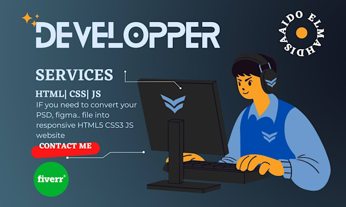Develop html, css, javascript web pages by Elmahdisaaido | Fiverr