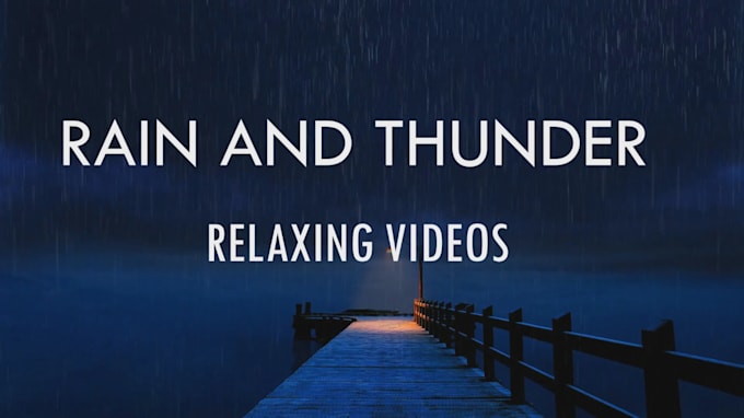 create relaxing rain video for your channel