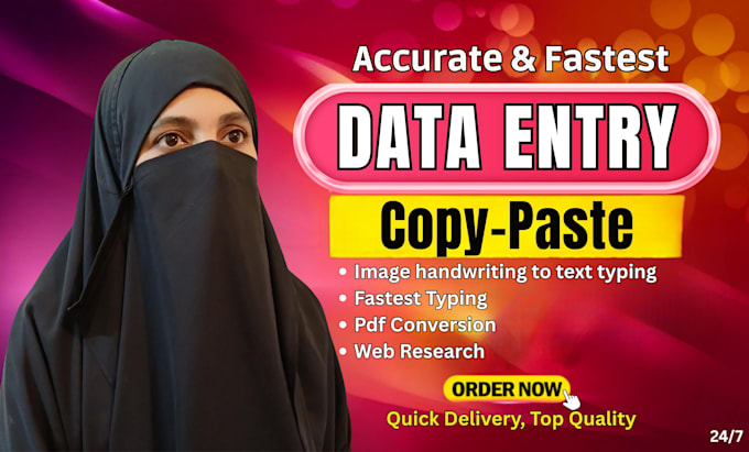 do accurate data entry, handwriting to text typing, copy paste in low price