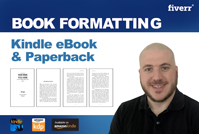 do kindle ebook, paperback book formatting for amazon kdp