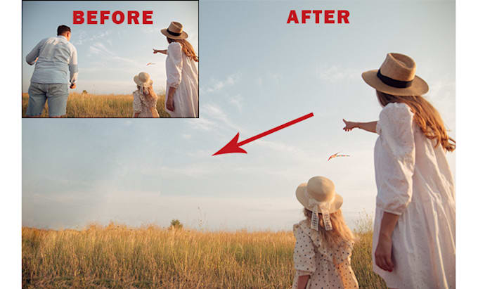 add, remove object, person and change background in photoshop