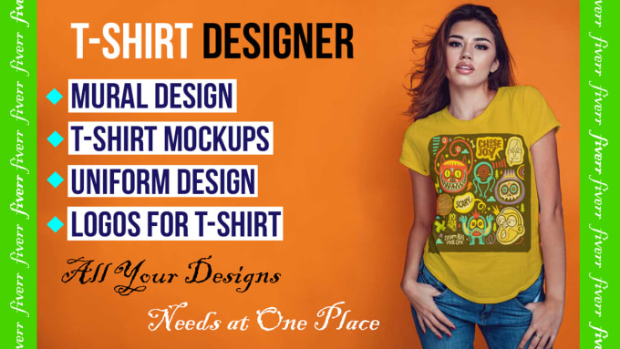 Design unique tshirts murals mockups and uniforms by Hawks_center | Fiverr