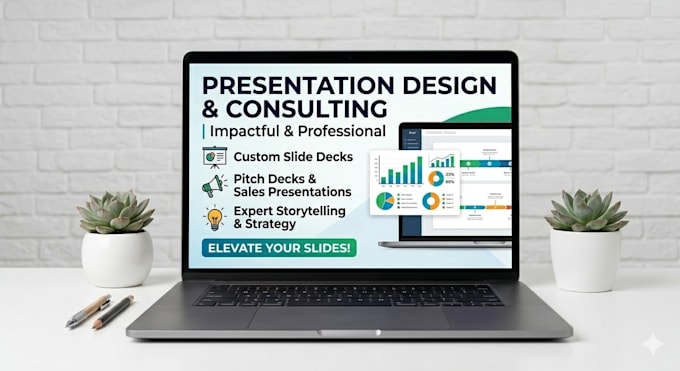 create a professional branded presentation, pitchdeck or slidedeck