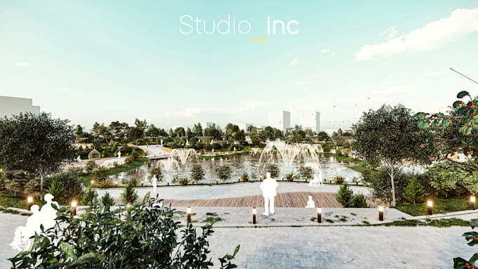 create photorealistic 3d landscape architecture renderings