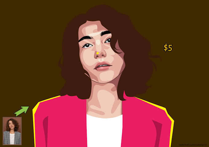 Create vector portrait your photo in 24 hours by Rxudesign13 | Fiverr