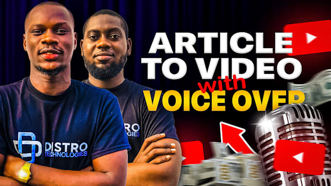 convert blog post, script or article to video with voice over