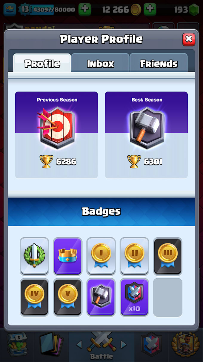 Push your trophies in clash royale by Ppandai Fiverr