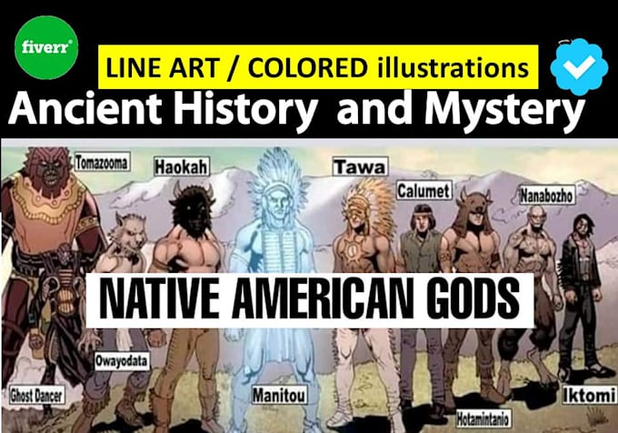 draw ancient gods,mythology or folklore characters