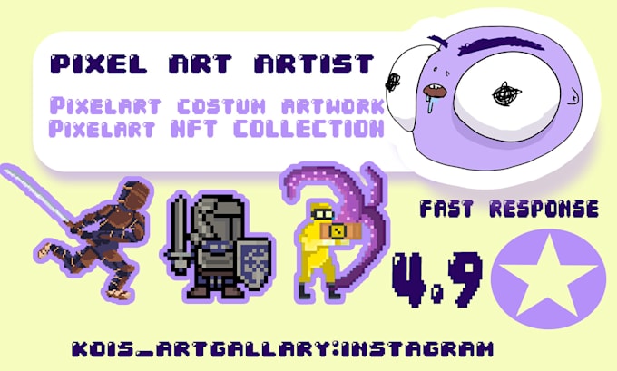 make professional  2d pixel art characters