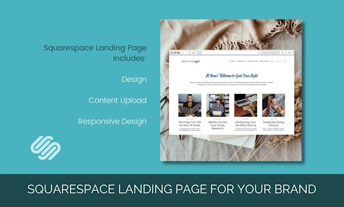 design a squarespace landing page for you
