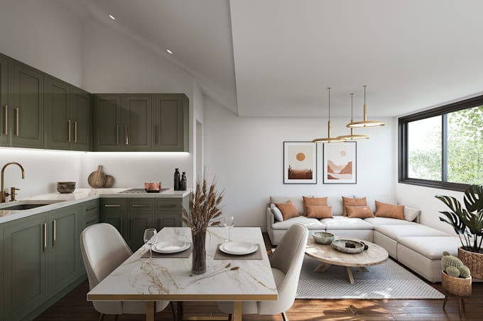 make real 3d rendering internal and external cgis