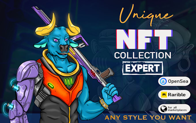 design unique nft 1k 10k art collection  for you