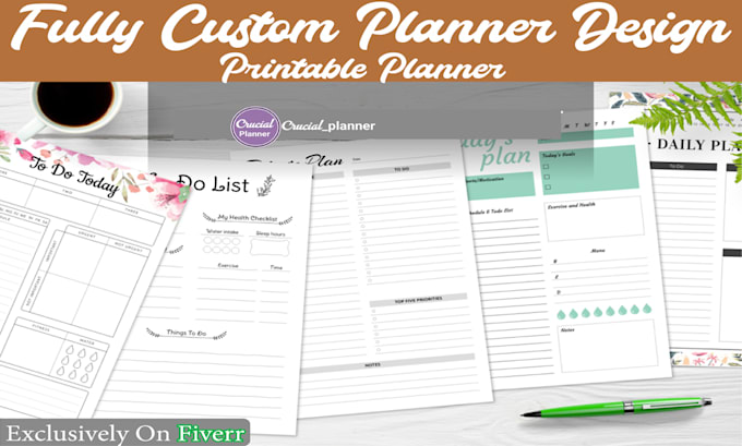 design custom planner, calendar or journal layout and cover