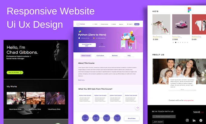 design web template figma web design mockups wireframes website UI UX design