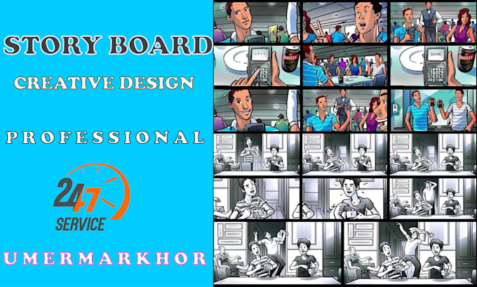 be professional storyboard artist for your project