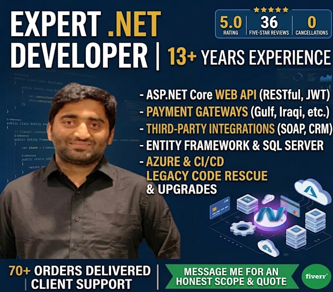 develop asp net core web api, backend and rest api integration