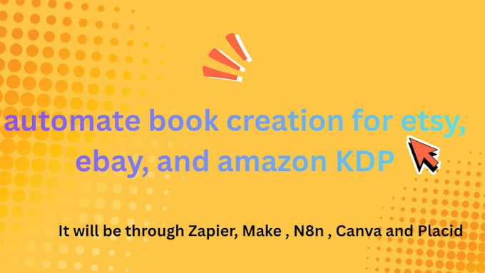 generate book through automation for etsy, amazon and ebay