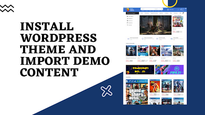 install wordpress theme and import demo content