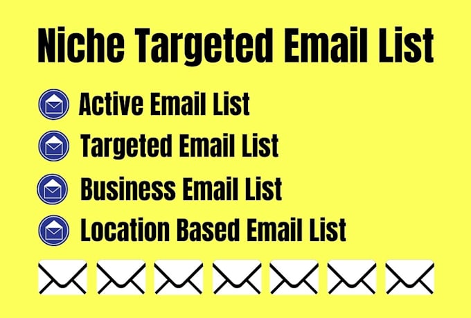 find niche targeted email address, business mail list