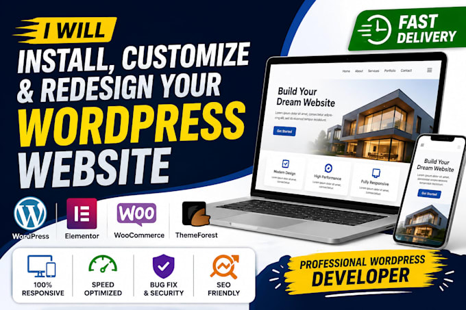 install, customize, and fix any wordpress themeforest theme