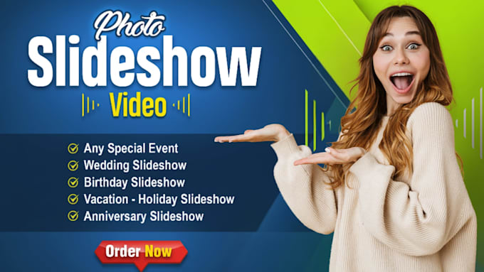 create beautiful photo and video slideshow, wedding, birthday, memorial montage