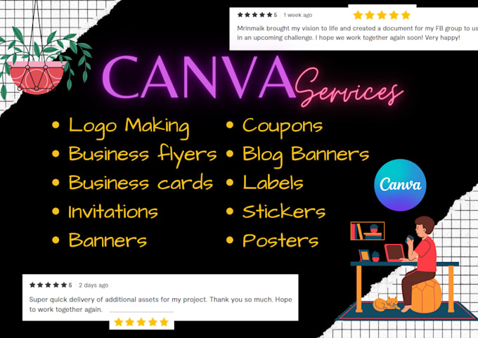 create custom canva posters,creatives ,planners,checklists