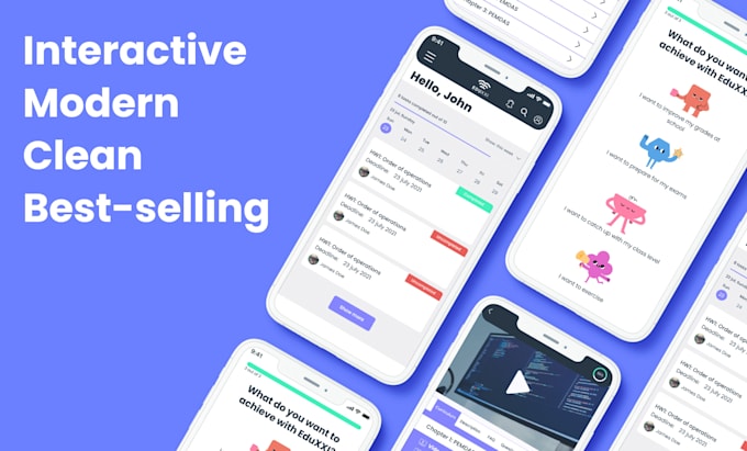 Create ios android modern app ui ux design with interactive prototype ...