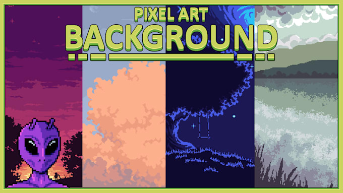 design stunning pixel art landscape and game backgrounds