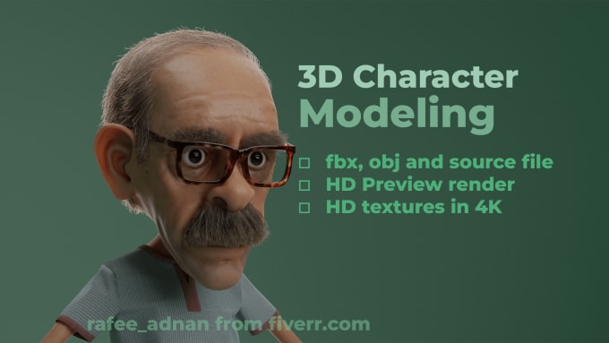 Make realistic 3d characters for animation and games by Rafee_adnan ...