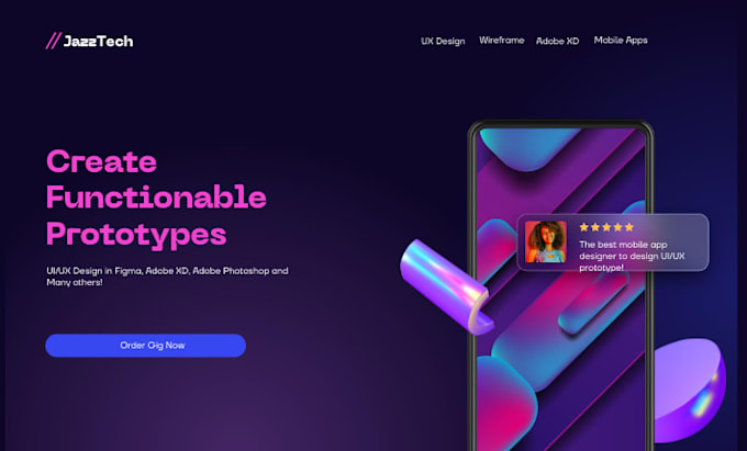 design your app prototype in figma or adobe xd