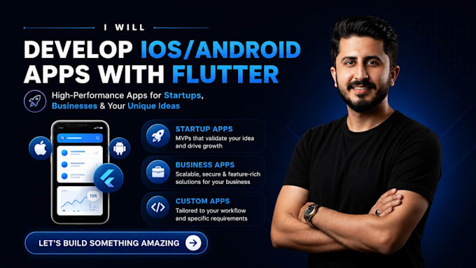 develop ios and android mobile app as flutter app developer