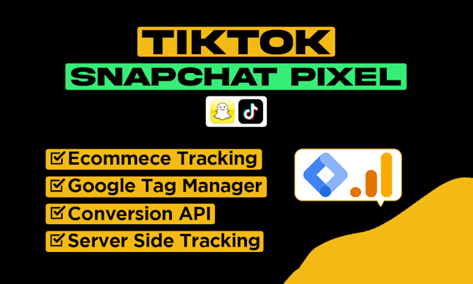 setup tiktok pixel snapchat pixel conversion api and server side tracking