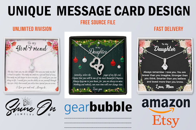 design profitable shine on jewelry message card for you