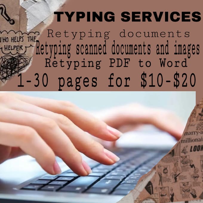 Do A Fast Typing Job Retype Scanned Documents And Images By 