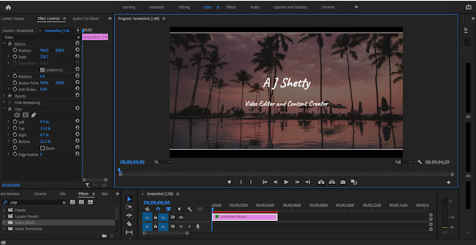 do basic video creation, add title, transition and animation