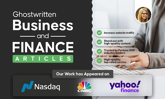 ghostwrite business and finance articles and blogs for SEO