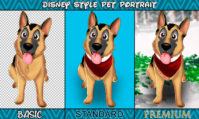 turn your beloved pet into a disney cartoon portrait
