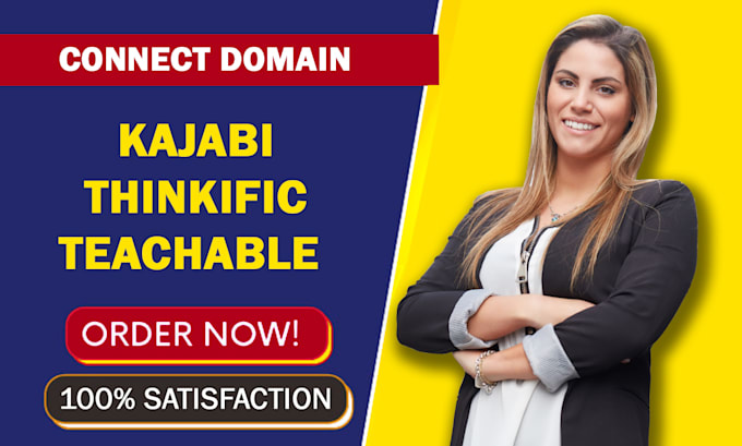 connnect your domain to thinkific teachable and kajabi
