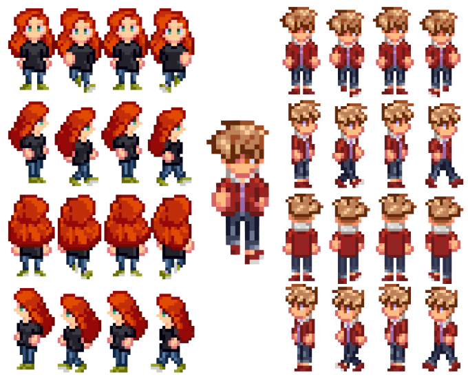Draw a personalised game sprite sheet ych by Tamorasaurus | Fiverr
