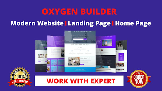 design, redesign wordpress website and landing page using oxygen builder
