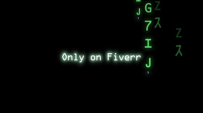 make intro in matrix style