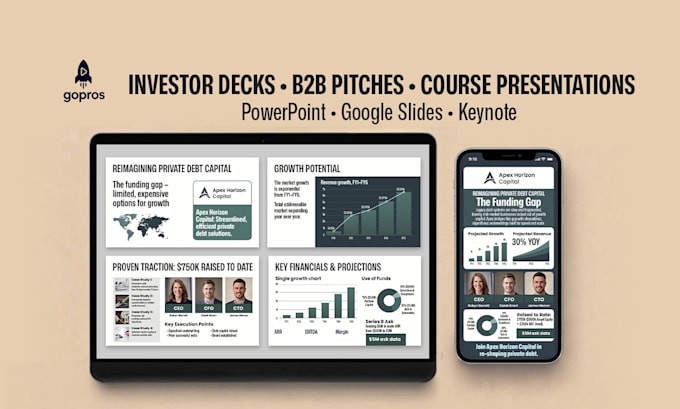 design a powerpoint presentation or pitch deck