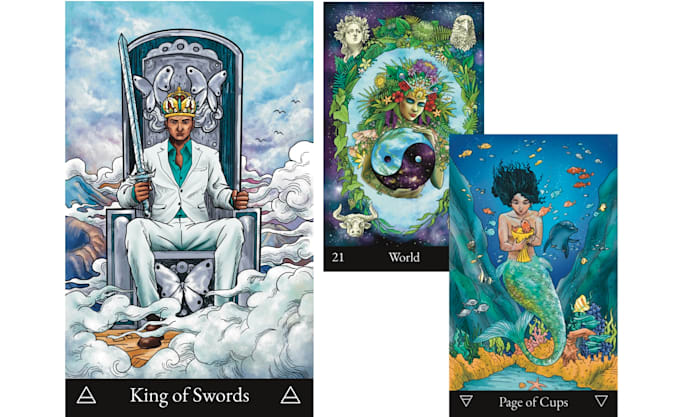 make illustration for tarot cards